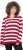Ulla Popken Striped Polo Collar Long Sleeve Sweater Ruby Red - Pulovere & hanorace - 