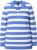 Ulla Popken Striped Polo Collar Long Sleeve Sweater Aegean Blue - Pulovere & hanorace - 