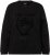Ulla Popken Flock Print Long Sleeve Crew Neck Sweatshirt Black - Pulovere & hanorace - 