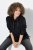 Ulla Popken Chain Fringe Smooth Fleece Sweatshirt Black - Pulovere & hanorace - Bluze, Hanorace & Tricotaje Comode