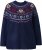 Ulla Popken Norwegian Style Christmas Sweater Blue - Pulovere & hanorace - 