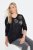Ulla Popken Metallic Print Extra Soft Christmas Sweatshirt Black - Pulovere & hanorace - Bluze, Hanorace & Tricotaje Comode