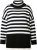 Ulla Popken Striped Stand-Up Collar Sweater Black - Pulovere & hanorace - 
