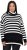 Ulla Popken Striped Stand-Up Collar Sweater Black - Pulovere & hanorace - 