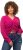 Ulla Popken Shaker Stitch Cropped Gathered Sweater Fuchsia Pink - Pulovere & hanorace - 
