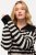 Ulla Popken Striped Troyer Collar Sweater Black - Pulovere & hanorace - Bluze, Hanorace & Tricotaje Comode