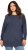 Ulla Popken Layered Look Button Sleeve Sweatshirt Navy - Pulovere & hanorace - 