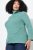 Ulla Popken Asymmetric Zipper Turtleneck Sweater Green - Pulovere & hanorace - Bluze, Hanorace & Tricotaje Comode