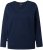 Ulla Popken Stripe Panel Long Sleeve V-Neck Sweatshirt Navy - Pulovere & hanorace - 