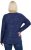 Ulla Popken Metallic Print Extra Soft Christmas Sweatshirt Ink Blue - Pulovere & hanorace - 