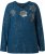 Ulla Popken Metallic Print Extra Soft Christmas Sweatshirt Petrol - Ulla Popken - 