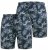 D555 Cleethorpes Hawaii Printed Swimshorts Navy - Costum baie - Sort Baie Bărbați Mărimi Mari