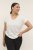 Kaffe Curve Lina V-Neck T-Shirt White - Tricouri - 