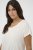 Kaffe Curve Jena V-Neck Tricou Chalk - Tricouri - 
