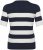 Kaffe Curve Lizzy dungăd Pulover Midnight/Chalk dungă - Tricouri - 