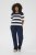 Kaffe Curve Lizzy dungăd Pulover Midnight/Chalk dungă - Tricouri - 