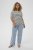 Kaffe Curve Lia Flower T-Shirt Chalk/Deep Black - Tricouri - 