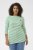 Kaffe Curve Lia Boatneck 3/4 T-Shirt Chalk/Bright Green - Tricouri & topuri - 