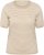 Kaffe Curve Lizzy Knit T-Shirt Feather Melange/Chalk Fine Stripe - Tricouri - 