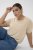 Kaffe Curve Lizzy Knit T-Shirt Feather Melange/Chalk Fine Stripe - Tricouri - 