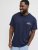 Jack & Jones Brandon T-Shirt Blue - Tricouri - Tricouri Bărbați Mărimi Mari
