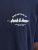Jack & Jones Brandon T-Shirt Blue - Tricouri - Tricouri Bărbați Mărimi Mari