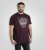D555 Grimsby Rock n' Roll Skull Printed T-Shirt Burgundy - Tricouri cu imprimeu - Tricouri cu imprimeu mărimi mari