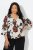Ulla Popken Rose Print Faux Wrap Top Off-White - Tricouri - 