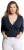 Ulla Popken Versatile Surplice Wrap Tie Hem Bolero Top Navy - Tricouri - 