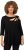 Ulla Popken Asymmetric Petal Cutouts A-line Fit Stretch Knit Top Black - Tricouri - 
