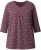 Ulla Popken 3/4 Sleeve Geometric Graphic Tee Plum - Tricouri - 