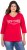 Ulla Popken City Name Graphic Tee Lychee - Tricouri imprimate pentru femei - 