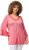 Ulla Popken Trumpet Sleeve Cold Dyed Tee Dark Pink - Tricouri imprimate pentru femei - 