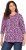 Ulla Popken Floral 3/4 Sleeve V-Neck A-Line Tee Amethyst - Tricouri - 