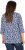 Ulla Popken Floral 3/4 Sleeve V-Neck A-Line Tee Blue - Tricouri - 