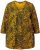 Ulla Popken Animal Print 3/4 Sleeve V-Neck Tee Neon Orange - Tricouri - 