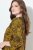 Ulla Popken Animal Print 3/4 Sleeve V-Neck Tee Neon Orange - Tricouri - Tricouri pentru femei