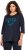 Ulla Popken Peace Love Life 3/4 Sleeve Graphic Tee Navy - Tricouri - 
