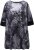 Ulla Popken Velvet Peacock Feather 3/4 Sleeve Tunic Blouse Black - Tricouri - 