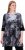 Ulla Popken Velvet Peacock Feather 3/4 Sleeve Tunic Blouse Black - Tricouri - 