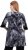 Ulla Popken Velvet Peacock Feather 3/4 Sleeve Tunic Blouse Black - Tricouri - 