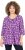 Ulla Popken Snowflake Print 3/4 Sleeve A-Line Tee Dark Purple - Tricouri imprimate pentru femei - 