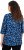 Ulla Popken Scribble Print Square Neck 3/4 Sleeve Tee Navy - Tricouri imprimate pentru femei - 
