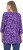 Ulla Popken Scribble Print Square Neck 3/4 Sleeve Tee Violet - Tricouri imprimate pentru femei - 