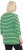 Ulla Popken Striped 3/4 Sleeve A-Line Tee Apple Green - Tricouri - 