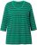 Ulla Popken Striped 3/4 Sleeve A-Line Tee Moss Green - Tricouri - 