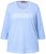 Ulla Popken UNIQUE Embroidered 3/4 Sleeve Tee Light Blue - Tricouri - 