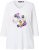 Ulla Popken Casual Mood Floral V-Neck Tee Off-White - Tricouri - 