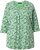 Ulla Popken Graphic Flower A-Line 3/4 Sleeve Tee Apple Green - Tricouri - 