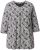 Ulla Popken Graphic Flower A-Line 3/4 Sleeve Tee Soft Light Blue - Tricouri - 